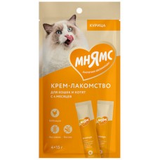 Мнямс Крем-лакомство для кошек с курицей