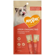 Мнямс Крем-лакомство для кошек c тунцом Кацуо и морским гребешком
