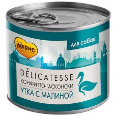 Мнямс консервы для собак всех пород "Конфи по-гасконски" (Паштет из утки с малиной) 200 г