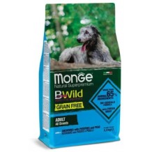 Monge Dog BWild GRAIN FREE беззерновой корм из анчоуса c картофелем для собак всех пород