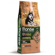 Monge Dog BWild GRAIN FREE беззерновой корм из лосося для взрослых собак всех пород