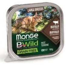 Monge Cat Bwild Grain free консервы из буйвола с овощами для кошек 100г