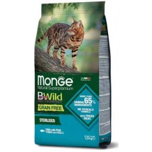 Monge Cat BWild GRAIN FREE беззерновой корм из тунца для стерилизованных кошек