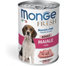 Monge Dog Fresh Chunks in Loaf консервы для собак мясной рулет свинина 400г