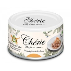 Pettric Cherie Hairball Control для кошек для вывода шерсти тунец с копченым тунцом в подливе Tuna topping katsuobushi in gravy 80г.