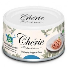 Pettric Cherie Hairball Control для кошек для вывода шерсти тунец с морским лещем в подливе Tuna topping sea bream in gravy 80г