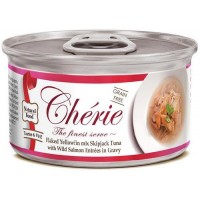 Pettric Cherie Signature gravy Влажный корм для кошек беззерновой, тунец с лососем в подливе, холистик, Flaked Tuna with Wild Salmon Entrées in Gravy 80г.