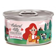 Pettric Natural Kitty Влажный корм для кошек Курица с томатом в бульоне 80г.