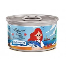 Pettric Natural Kitty Влажный корм для кошек Тунец с анчоусами в бульоне 80г.