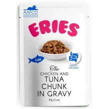 Pettric ERIES Tuna with Chicken Chunk in Gravy, влажный корм для кошек, тунец с курицей кусочки в соусе 85г. Pettric ERIES Tuna with Chicken Chunk in Gravy, влажный корм для кошек, тунец с курицей кусочки в соусе 85г.