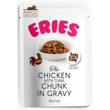 Pettric ERIES Chicken with Tuna chunk in gravy, влажный корм для кошек, курица с мясом тунца кусочки в соусе 85г. Pettric ERIES Chicken with Tuna chunk in gravy, влажный корм для кошек, курица с мясом тунца кусочки в соусе 85г.