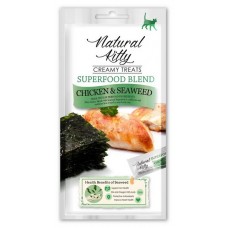 Pettric Natural Kitty Лакомство крем-суп для кошек Курица и морские водоросли, 4х12гр.