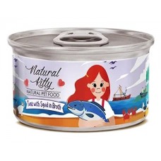 Pettric Natural Kitty Влажный корм для кошек беззерновой, тунец с кальмаром в бульоне, холистик 80г. Pettric Natural Kitty Влажный корм для кошек беззерновой, тунец с кальмаром в бульоне, холистик 80г.