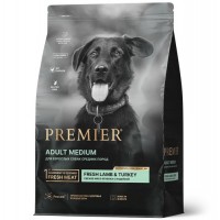 Premier Dog Lamb&Turkey ADULT Medium Сухой корм свежее мясо ягненка с индейкой для собак средних пород 1кг