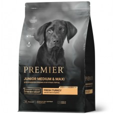 Premier Dog Turkey JUNIOR Medium&Maxi Сухой корм свежее мясо индейки для юниоров средних и крупных пород