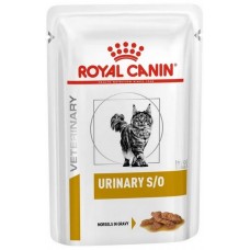 Royal Canin URINARY S/O Влажный корм для кошек при мочекаменной болезни, кусочки в соусе
