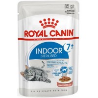 Royal Canin ​​Indoor Sterilized 7+ Влажный корм для кастрированных и стерилизованных кошек (в возрасте от 7 до 12 лет), живущих в помещении, кусочки в соусе.