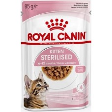 Royal Canin KITTEN STERILIZED Влажный корм для кастрированных и стерилизованных котят (в возрасте от 6 до 12 месяцев), мелкие кусочки в соусе.