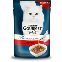 Гурмэ Перл Соус Де-люкс для кошек с говядиной