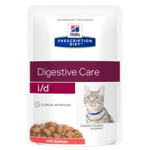 HILL'S  Prescription Diet  I/D пауч для кошек лечение заболеваний ЖКТ Лосось