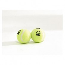 Beeztees Игрушка для собак "Мячик теннисный с отпечатками лап" желтый 6,5см