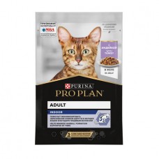 PRO PLAN® INDOOR Влажный корм для взрослых кошек, живущих дома, с индейкой в желе, 85 г