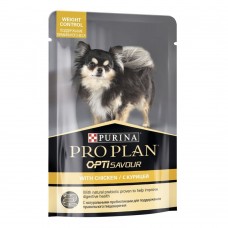PURINA PRO PLAN пауч для взрослых собак с курицей контроль веса
