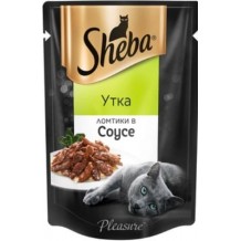 Sheba Pleasure Корм для кошек с уткой (кусочки в соусе)